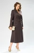Костюм с юбкой 1013 шоколад Rishelie фото 3