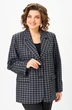 Жакет 1014 серый + клетка Rishelie