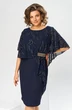 Платье 1-2371 синий флок Romanovich style фото 3