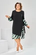 Платье 1-2630 черно-зеленый Romanovich style