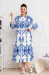 Платье 1-2660 белый + василёк Romanovich style