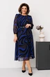 Платье 1-2729 синий + мультиколор Romanovich style