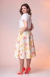 Костюм с юбкой 2-2389 белый + желтый Romanovich style
