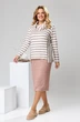 Костюм с юбкой 2-2596 розовый Romanovich style