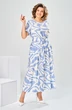Костюм брючный 2-2704 бело-голубой Romanovich style