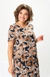 Костюм брючный 2-2704 коричневые цветы Romanovich style