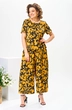 Костюм брючный 2-2704 чёрный жёлтый Romanovich style