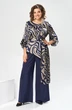 Костюм брючный 2-2750 дизайн + синий Romanovich style
