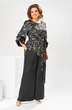 Костюм брючный 2-2750 черный разводы Romanovich style