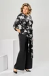 Костюм брючный 2-2750 черный + цветы Romanovich style фото 3