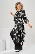 Костюм брючный 2-2750 черный + цветы Romanovich style фото 4