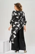Костюм брючный 2-2750 черный + цветы Romanovich style фото 2