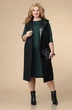 Костюм с платьем 3-2212 черный + зелень Romanovich style