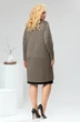 Костюм с платьем 3-2332 чёрный + коричневый Romanovich style