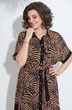 Костюм с платьем 3-2359 кэмел + черный Romanovich style