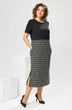 Костюм с платьем 3-2713 чёрный + зигзаг Romanovich style Костюм с платьем 3-2713 чёрный + зигзаг Romanovich style