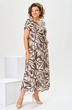 Костюм с платьем 3-2800 беж + коричневый Romanovich style