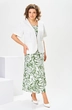 Костюм с платьем 3-2800 зелёный + белый Romanovich style