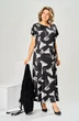 Костюм с платьем 3-2997 чёрный + цветы Romanovich style фото 4