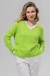 Джемпер РВ0157-ХЛ2 салатовый + белый Romgil