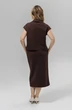 Костюм с юбкой РП0133-ХЛ4 шоколадный Romgil фото 2