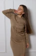 Костюм с юбкой 3513 светло-коричневый Romgil