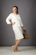 Костюм с юбкой 1188 молочный Rosheli фото 4