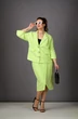Костюм с юбкой 1189 салатовый Rosheli