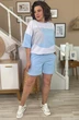 Костюм с шортами 2134 голубой Rumoda