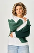 Джемпер 2298 молочный + зеленый Rumoda фото 3