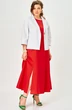 Костюм с платьем 11323 белый + красный SOVA