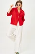 Костюм брючный 11333 красный + молочный SOVA
