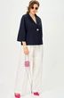 Костюм брючный 11333 синий + молочный SOVA фото 4