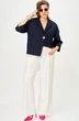 Костюм брючный 11333 синий + молочный SOVA фото 3
