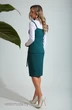 Костюм с юбкой 13659 изумруд SandyNA 