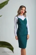 Костюм с юбкой 13659 изумруд SandyNA 