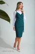 Костюм с юбкой 13659 изумруд SandyNA 