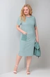 Костюм с платьем 4008 бирюза + полоска Shetti