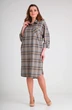 Платье 269 клетка серая СиБон Платье 269 клетка серая СиБон