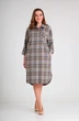 Платье 269 клетка серая СиБон фото 2 Платье 269 клетка серая СиБон фото 2
