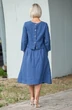 Костюм с юбкой 91-25-1 синий Super Flax фото 2