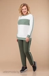Спортивный костюм 1295 олива+белый Svetlana Style