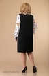 Костюм с юбкой 1372 черный+белый Svetlana Style