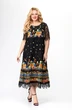 Костюм с платьем 1505 черный + узор Svetlana Style