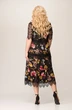 Костюм с платьем 1505 черный + цветы1 Svetlana Style