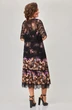 Костюм с платьем 1505 черный + рыжие цветы Svetlana Style
