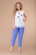 Костюм брючный 1527 голубой Svetlana Style