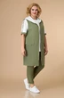 *Костюм брючный 1555 оливка + молочный Svetlana Style
