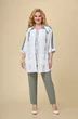 Костюм брючный 1629 молочный + мох Svetlana Style