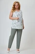 Костюм брючный 1629 мох + молочный Svetlana Style